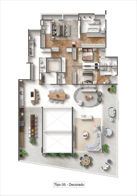 imagem 2 - Apartamento com 4 suítes à venda, 318m² por R$ 5.522.243,57 - Vila Suíça - Indaiatuba/SP imagem 2 - Apartamento com 4 suítes à venda, 318m² por R$ 5.522.243,57 - Vila Suíça - Indaiatuba/SP