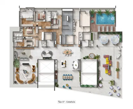 imagem 2 - Cobertura com 4 suítes à venda, 603m² por R$ 10.096.232,50 - Vila Suíça - Indaiatuba/SP imagem 2 - Cobertura com 4 suítes à venda, 603m² por R$ 10.096.232,50 - Vila Suíça - Indaiatuba/SP