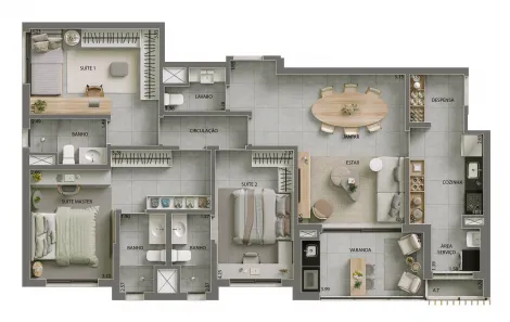 imagem 5 - Apartamento com 3 suítes à venda, 120m² por R$ 1.400.218,00 - Hélade, Jardim Park Meraki - Indaiatuba/SP imagem 5 - Apartamento com 3 suítes à venda, 120m² por R$ 1.400.218,00 - Hélade, Jardim Park Meraki - Indaiatuba/SP