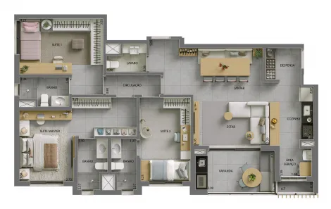 imagem 4 - Apartamento com 3 suítes à venda, 120m² por R$ 1.484.321,00 - Hélade, Jardim Park Meraki - Indaiatuba/SP imagem 4 - Apartamento com 3 suítes à venda, 120m² por R$ 1.484.321,00 - Hélade, Jardim Park Meraki - Indaiatuba/SP